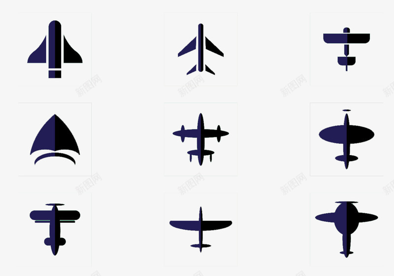 小清新飞机图标png_新图网 https://ixintu.com 合集 图标 旅游 飞机 黑色