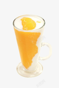 好喝的芒果汁一杯美味的芒果茶高清图片
