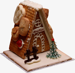 蛋糕小屋圣诞小屋蛋糕高清图片