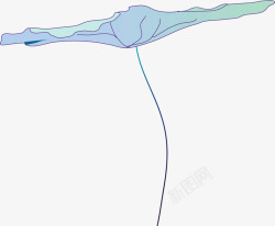手绘水彩荷叶造型植物素材