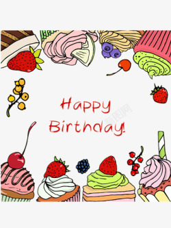 生日蛋糕文字美味蛋糕高清图片