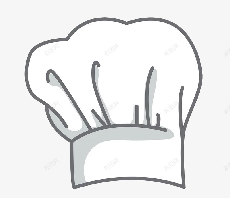 白色的厨师帽png免抠素材_新图网 https://ixintu.com PNG素材 厨师帽子 手绘 白色