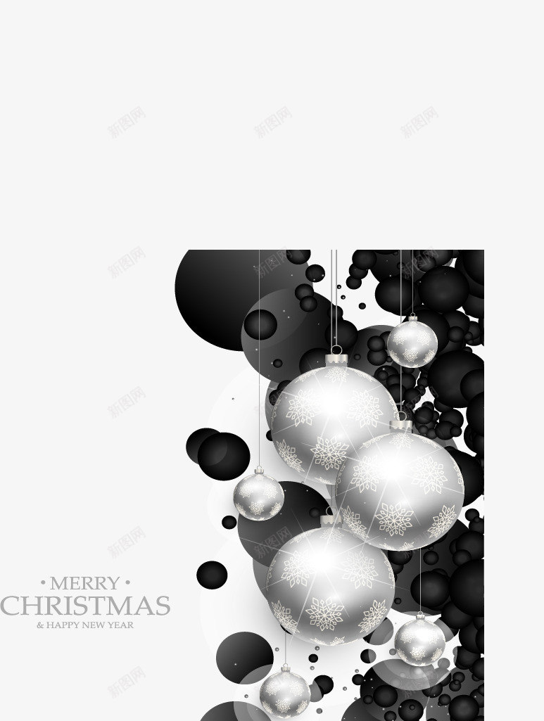 银色圣诞球png免抠素材_新图网 https://ixintu.com 免扣png素材 免费png素材 免费图片素材 圣诞素材图片 梦幻背景 银色光效