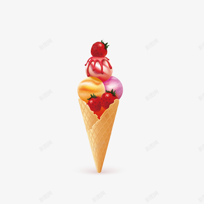 草莓冰淇淋矢量图eps免抠素材_新图网 https://ixintu.com 冰淇淋 美味 美味的 美味的冰淇淋 草莓 草莓冰淇淋 矢量图