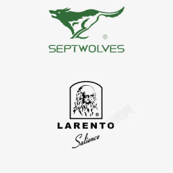 镙锋満七匹狼和外国品牌logo样机高清图片