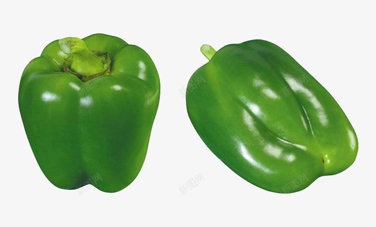 两个新鲜青椒png免抠素材_新图网 https://ixintu.com 产品实物 免费png 时令蔬菜 绿色 绿色食品 辣椒 食材