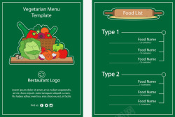 美食菜单矢量图素材