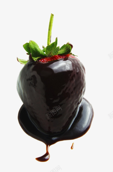 裹着巧克力酱的草莓png免抠素材_新图网 https://ixintu.com 创意 水果