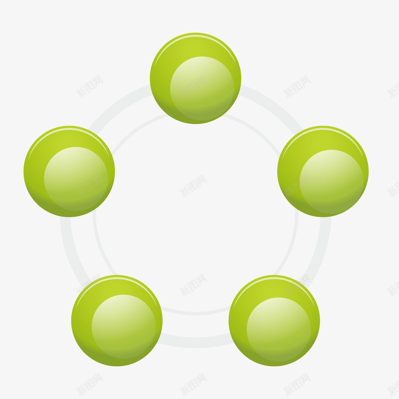绿色圆球矢量图ai免抠素材_新图网 https://ixintu.com 商务 圆球 素材 绿色 矢量图
