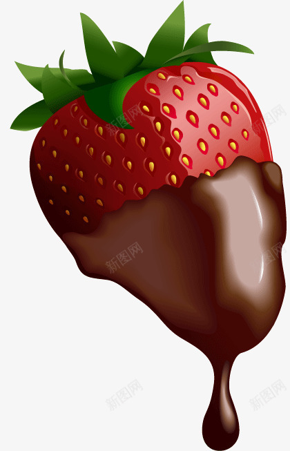 巧克力草莓矢量图ai免抠素材_新图网 https://ixintu.com 巧克力 甜品 甜食 草莓 矢量图