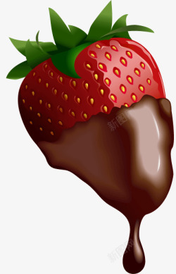 巧克力草莓矢量图素材
