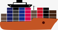 海运物流卡通货物船只高清图片