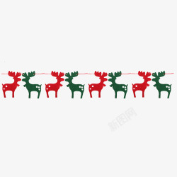 小灯串圣诞小鹿串高清图片