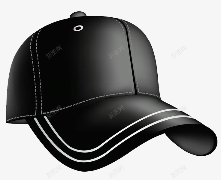 黑色棒球帽png免抠素材_新图网 https://ixintu.com 图案设计 帽子 棒球帽 黑色