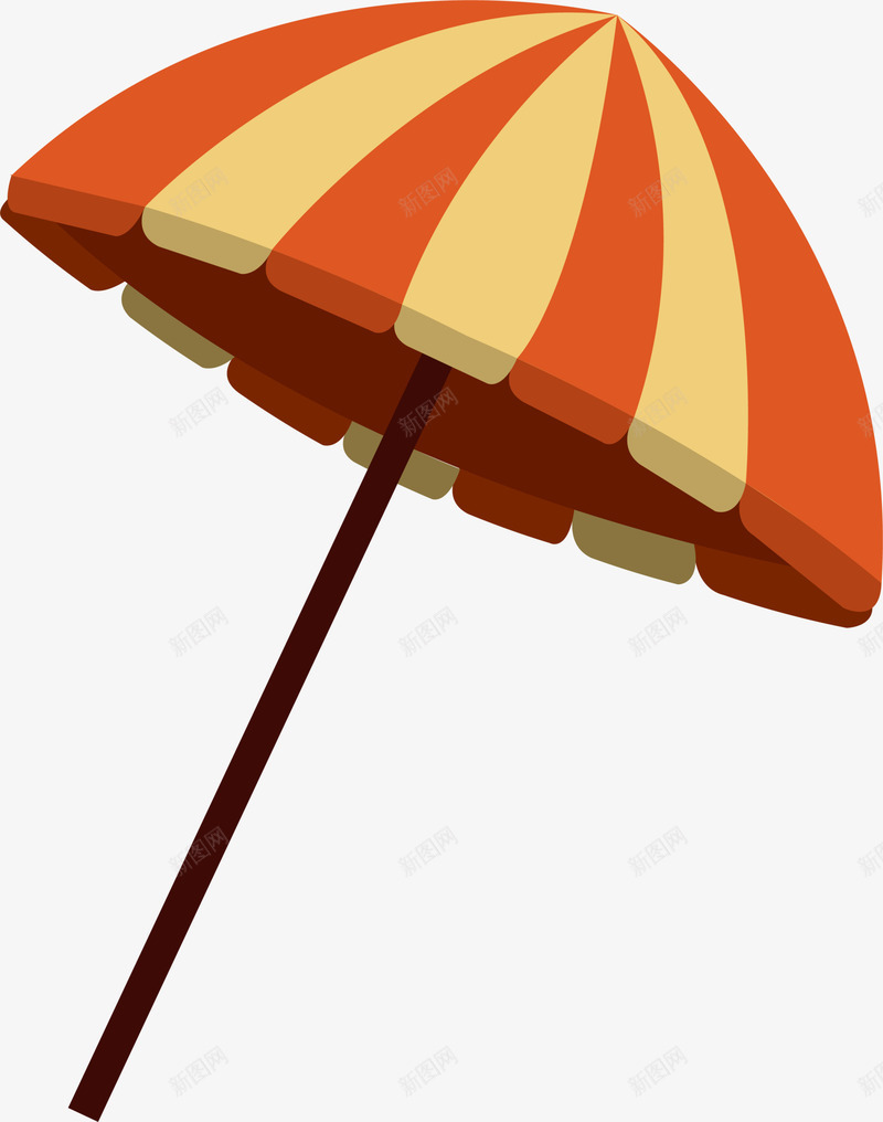 橙色卡通遮阳伞png免抠素材_新图网 https://ixintu.com 休闲 卡通 度假 橙色 简约 装饰图案 遮阳伞 雨伞