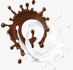 黑白液体凝固牛奶巧克力标题框高清图片