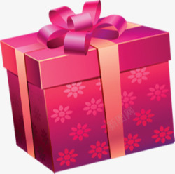 盒贴紫色礼物盒高清图片