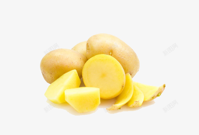 一堆土豆png免抠素材_新图网 https://ixintu.com 土产 土豆 食物 黄色