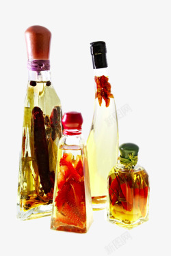 玻璃瓶中的花椒油素材