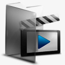 视频文件夹透明文件夹视频图标高清图片