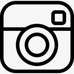 相机的轮廓Instagram社交概述标志图标高清图片