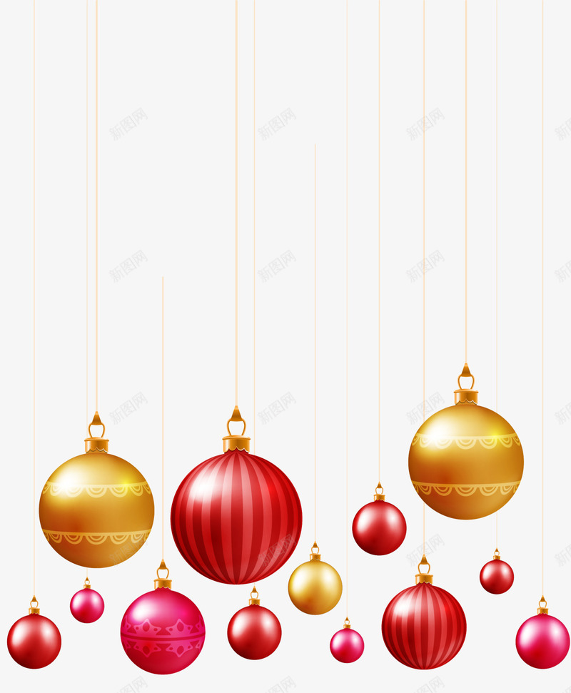 圣诞节多彩圣诞球png免抠素材_新图网 https://ixintu.com 吊球装饰 圣诞球挂饰 圣诞球装饰 圣诞节挂饰 多彩吊球 多彩圣诞球