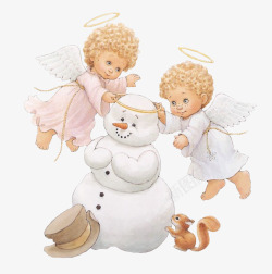 雪人天使天使高清图片