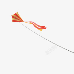飞舞的风筝卡通条纹风筝矢量图高清图片