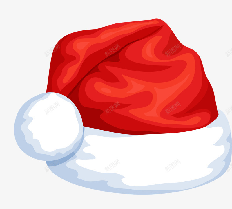 圣诞帽子png免抠素材_新图网 https://ixintu.com 创意 卡通 圣诞帽子 圣诞节 手绘 红色