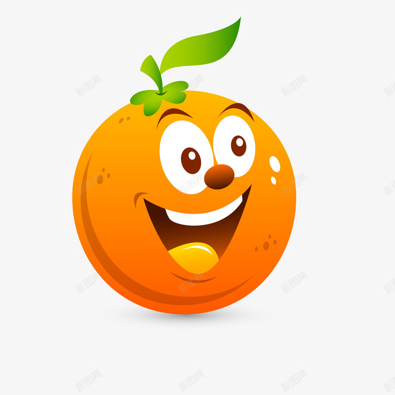 卡通表情水果矢量图ai免抠素材_新图网 https://ixintu.com 创意 卡通 橙子 水果设计 表情设计 矢量图