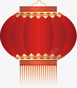 红色中国风灯笼挂饰素材