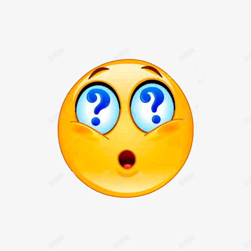 两眼问号png免抠素材_新图网 https://ixintu.com 卡通 表情图 问号脸
