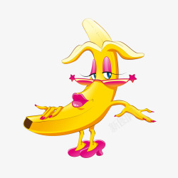 卡通香蕉创意表情素材