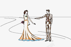 结婚插画素材