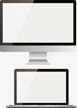 电脑展示黑白电脑显示器高清图片