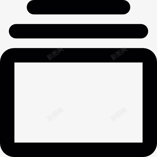 箱子里装满了一堆文件图标png_新图网 https://ixintu.com 形状 水平线 盒 矩形 线