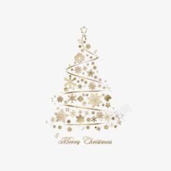 松树彩灯素材金色圣诞树图标高清图片