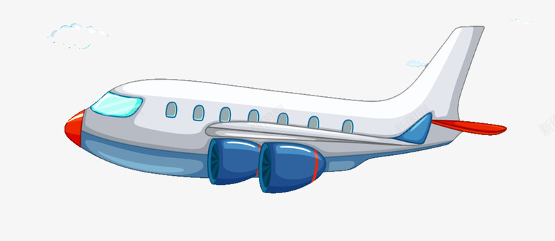 航空飞机png免抠素材_新图网 https://ixintu.com 交通工具 卡通 客机 航空 飞机