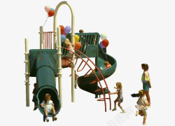 大型游乐场儿童旋转滑梯高清图片