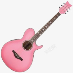 粉红吉他素材