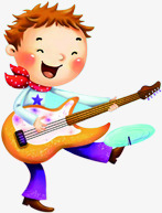 吉他儿童领结乐园素材