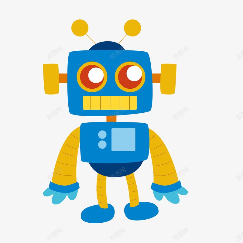 卡通儿童玩具机器人矢量图ai免抠素材_新图网 https://ixintu.com 儿童玩具 儿童节 卡通 机器人 礼物 矢量图