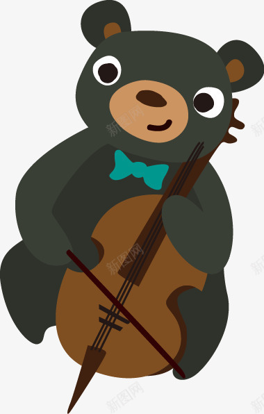可爱小熊弹吉他图案png免抠素材_新图网 https://ixintu.com 可爱小熊 图案 弹吉他