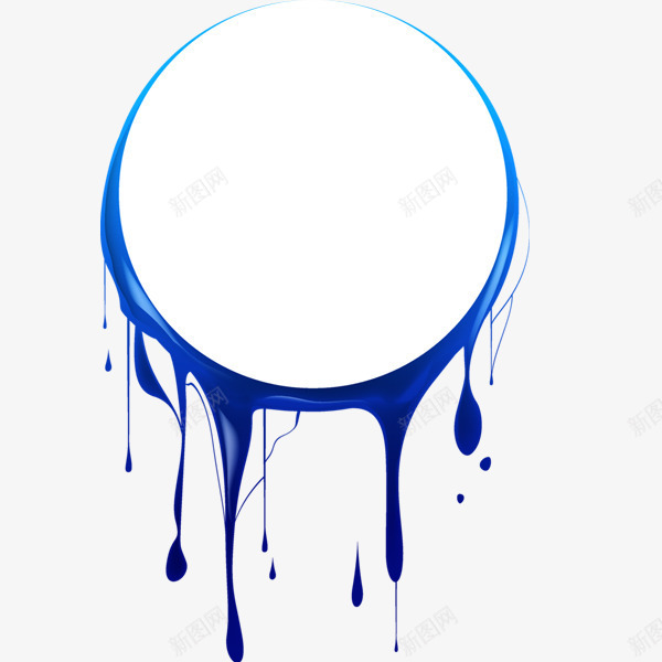 蓝色水滴边框png免抠素材_新图网 https://ixintu.com 水流 水滴 相框 绘画框 背景框 蓝色 边框