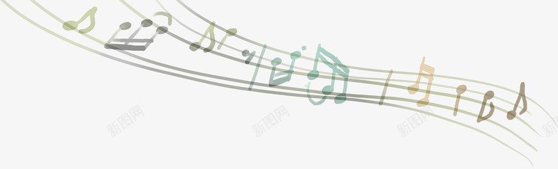 创意手绘合成飘扬的音符png免抠素材_新图网 https://ixintu.com 创意 合成 音符 飘扬