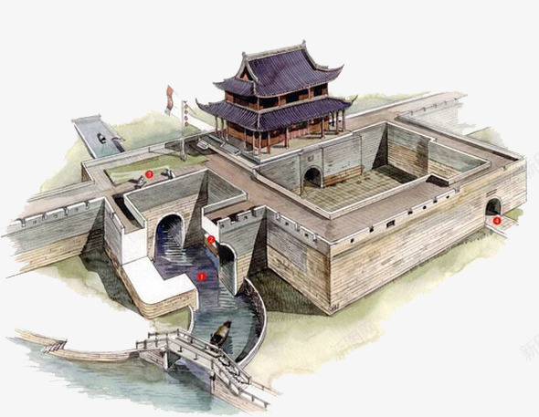 中国古典建筑png免抠素材_新图网 https://ixintu.com 中国风 历史 古代 古典 古建筑 复古 建筑 房子