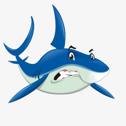 卡通鲨鱼动物矢量图素材