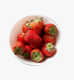 一碗草莓一碗有机草莓高清图片