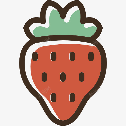Strawberry图标png_新图网 https://ixintu.com 健康食品 有机 水果 素食 草莓 食品