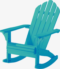 蓝色摇椅素材